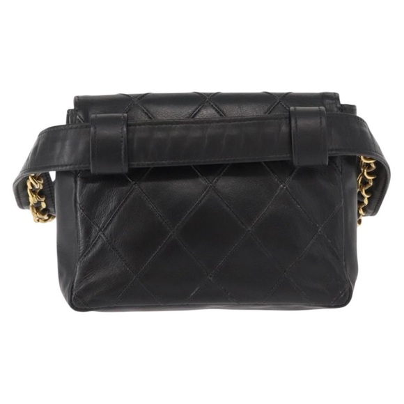 CHANEL Vintage‎ Flap Waist Belt Bag- Lambskin Black - Picture 5 of 13